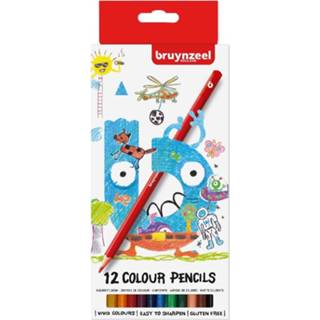 Kleurpotlood kinderen Bruynzeel Kids kleurpotloden, set van 12 stuks in geassorteerde kleuren 8712079421014