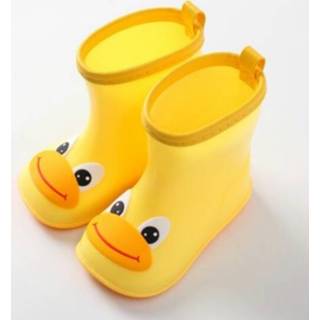 👉 Snoep gele rubber active kinderen cartoon regenschoenen kleur regenlaarzen, maat: binnenlengte 14,5 cm (gele bigmouth eend)