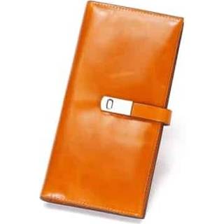 👉 Clutch kaki active vrouwen L1240-1 dames tas lange portemonnee eerste laag koeienhuid multi-kaart mobiele telefoon (kaki)