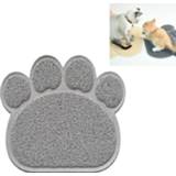 👉 Placemat grijs PVC antislip active 2 STKS Klauwvormige Kattenbakmat Pet Vloer Grote Mat Dierbenodigdheden (grijs)