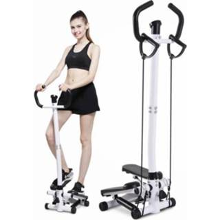 👉 Fitnessapparaat active Huishoudelijke mute-armsteun Fitnessapparatuur Multifunctionele hydraulische stepper, specificatie: met trekkoord en tapijt