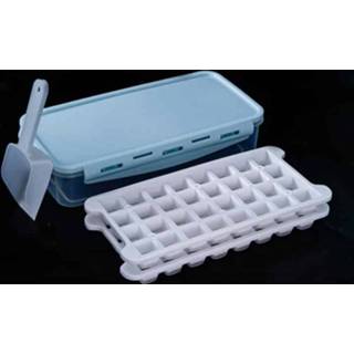 👉 Koelbox siliconen 64 active Huishoudelijke met deksel IJsblokjesvorm Koelkast Ice Lattice Quick Freezer Levering in willekeurige kleur, maat: raster