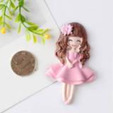 👉 Koelkast roze active meisjes 2 STKS Prinses Rok Meisje Creatieve Stickers Woondecoratie Magnetische Bericht Post (Roze)