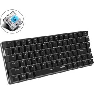 👉 Toetsenbord zwart blauwe active Ajazz AK33 Laptop Computer Gaming Mechanisch (zwart-blauwe schacht)