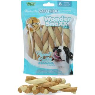 👉 Hondensnack Wonder Snaxx Twists - Hondensnacks Pinda's Banaan 16 cm