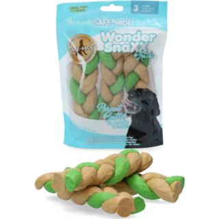 👉 Hondensnack Wonder Snaxx Braid - Hondensnacks Pinda's Appel 16 cm