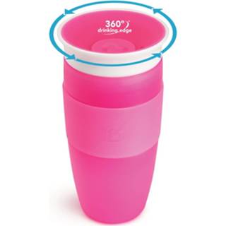 👉 Anti-lekbeker roze active eten Antilekbeker Munchkin Miracle Sippy Cup Big Pink 414ml