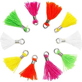 👉 Kwast stuks active 10 pack sieraden kwastjes - 12 mm neon 7320188023480