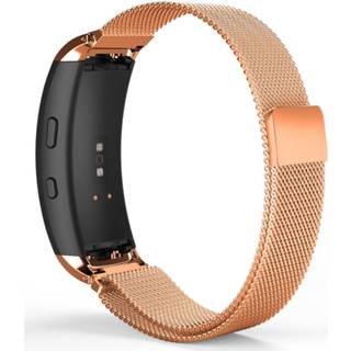 👉 Milanese band goud Strap-it® Samsung Gear Fit 2 / Pro (rosé goud) 8720391621289