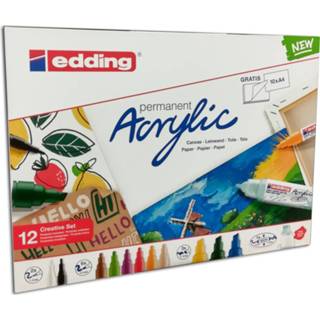 👉 Stuks active online only Edding acrylic starter creative set - 12 basic 4057305031044