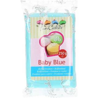 Rolfondant blauw stuks active halal gecertificeer baby's FunCakes 250 gram- Babyblauw 8718531931398