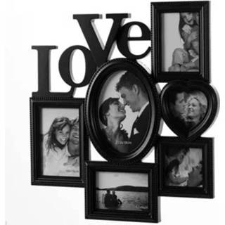 👉 Fotolijst 'LOVE' voor 6 foto's in Zwart