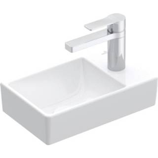 👉 Fontein Stone White CeramicPlus wit keramiek Villeroy & boch Avento 1 kraangat rechts zonder overloop 36x22cm Ceramic+ 43003lrw 4062373755532