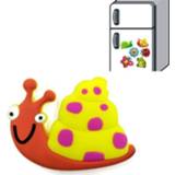 👉 Koelkast siliconen active 10 STKS Leuke Cartoon Insect Zachte Stickers Schoolbord Magneet (Bloem Slak)