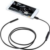 👉 Active Waterdichte micro-USB-endoscoop Snake Tube-inspectiecamera met 6 LED's voor OTG Android-telefoon, lengte: 1m, lensdiameter: 7 mm
