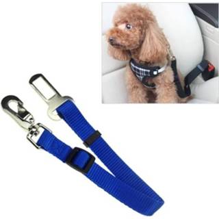👉 Hond autogordel blauw nylon active 2 STKS Harnas Leiband Clip Veiligheidsgordel (Blauw)