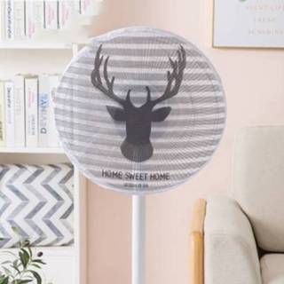 👉 Zaklamp active kinderen 10 STUKS Staande ventilatorafdekking Kindveiligheid Anti-snuifje All-inclusive bescherming Driedimensionale ventilatornetafdekking, maat: 18 inch (gestreepte herten)