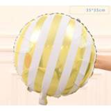 👉 Snoep gele active 4 STUKS Donut Ijs Vormige Folie Ballonnen Gelukkige Verjaardag Decoraties Grote Opblaasbare Helium (Gele ballon)