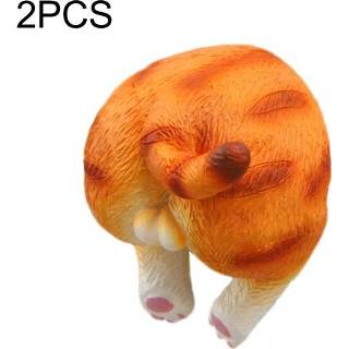 👉 Koelkast bruin active 2 STKS Cat Ass Cartoon Stereo Magnetische Gesp Stickers Met (D Deep Brown)