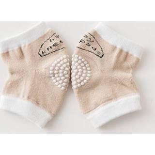 Kniebeschermers kaki antislip active baby's Knieschijf Katoenen Kruipende Baby (Khaki)