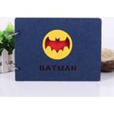 👉 Fotoalbum blauw vilt active 2 STUKS 8 Inch 30 Vellen Retro Cartoon Album Creatieve Holle Souvenir Album, (Dark Blue Batman)