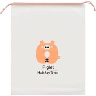 👉 Opbergtas medium active 10 STKS Cosmetische waterdichte Zak met trekkoord Doekzak Draagbare schoenen Speelgoed Reisorganisatietas, specificatie: (vet varken)