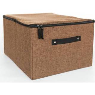 👉 Opbergdoos bruin active Geweven Rits Opvouwbaar Ondergoed Beha Sokken Container Lade Diversen Kleding Thuis Opbergtas (Bruin)