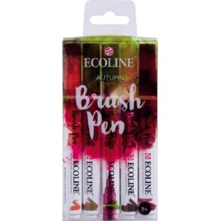 👉 Stuks active ecoline brushpen set 5 stuks- Herfst 8712079408251