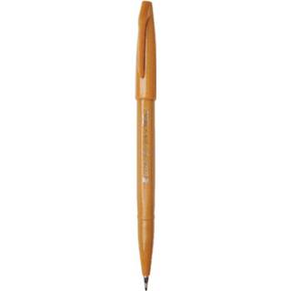 👉 Geel stuks active Pentel brush sign pen- Oker 4902506287168