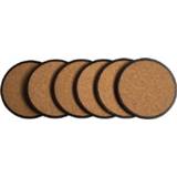 👉 Onderzetter active Home Daily Wood Round Cork Coaster, specificatie: 6 onderzetters