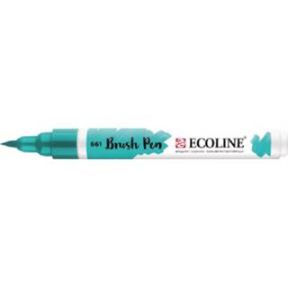 👉 Turkoois groen stuks active ecoline brushpen- Turquoise 661 8712079406479