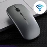 👉 Laptopmuis grijs active Inphic PM1 Office Mute draadloze laptopmuis, stijl: Bluetooth (metallic grijs)