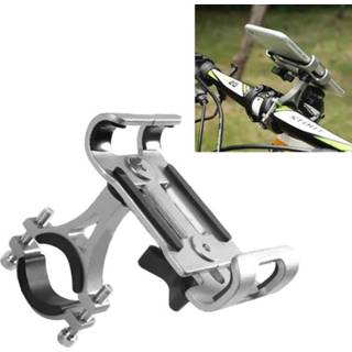 Motorfiet aluminium titanium active Universele niet-draaibare bevestigingsframe motorfiets fiets mobiele telefoonhouder (titanium kleur)