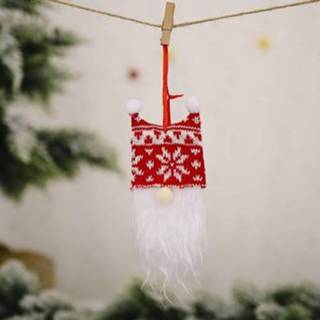 👉 Ornament houten active mannen 10 STKS Kerst Dubbele Bal Cap Bos Oude Man Bodem Hanger Anonieme Pop Boom (B)