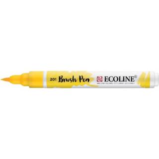 👉 Geel stuks active ecoline Brush Pen - lichtgeel 201 8712079388669