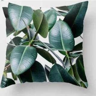 Kussenslop groene polyester active Tropische Planten Kussensloop Decoratieve Kussenslopen Bladeren Sierkussen Cover Vierkant 45CM x (27)