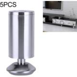 👉 Sofa RVS active 5 STKS Draadtrekken Verdikte Kolom Meubels Kast Voet, Hoogte: 120mm