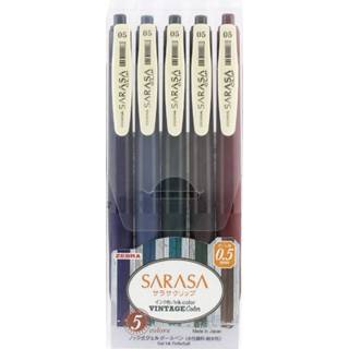 👉 Balpen gel stuks active Zebra Sarasa ink rollerballs - vintage 5 4901681694204