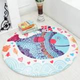 👉 Tapijt blauwe active baby's Schattig handgeschilderd dier ronde mat stoel kussen baby kruipen vloermat pad, maat: diameter 70 cm (blauwe vinvis)