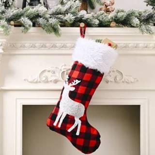 👉 Ornament active 2 STKS Kerst Kerstsok Gift Bag Kerstboom Hanger (Elk)