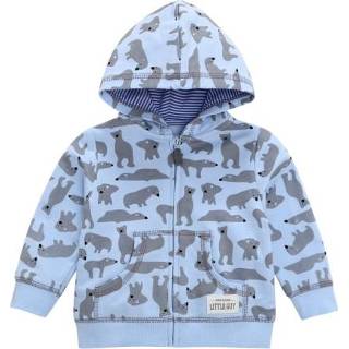 Sweatshirt blauw active meisjes Candy Color Hooded Rits Jacket Girls (Blue Bear)