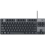 👉 Toetsenbord rode zwart active Logitech K835 Mini mechanisch bekabeld toetsenbord, schacht (zwart)
