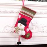 👉 Kerstsokken flanellen active 2 STUKS Kleine Kerstsok Gift Bag Kerst Hanger Decoraties (Sneeuwpop)