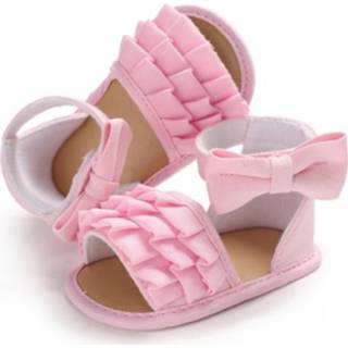 👉 Schoenen roze antislip active baby's meisjes peuters Zomer baby meisje schattig wieg ademend strik sandalen peuter zachte zolen schoenen, maat: 11cm (roze)