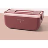 👉 Lunchbox rood active Vierkante draagbare isolatie gepartitioneerde Student kantoormedewerkers Verwarmde magnetron Bento Box, stijl: enkele laag (rood)