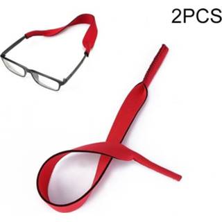 Zwembril rood neopreen touw active 2 STKS Duiken Band Zonnebril Spons (Rood)