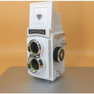 👉 Reflexcamera wit active Model met dubbele Retro camera-rekwisieten Decoraties Handheld cameramodel (wit (origineel))