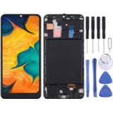 👉 Digitizer zwart active TFT materiaal LCD-scherm en volledige montage met frame voor Samsung Galaxy A30 (zwart)