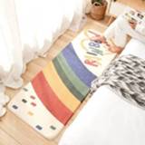 👉 Sofa active Cartoon Home Strip Rug Slaapkamer Nachtkastje Lam Kasjmier Antislipmat, Afmeting: 60× 180 cm (Rainbow Sky)