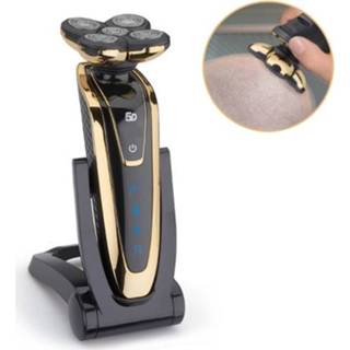 👉 Scheerapparat goud active mannen elektrisch scheerapparaat Oplaadbaar Waterproof Razor (goud)
